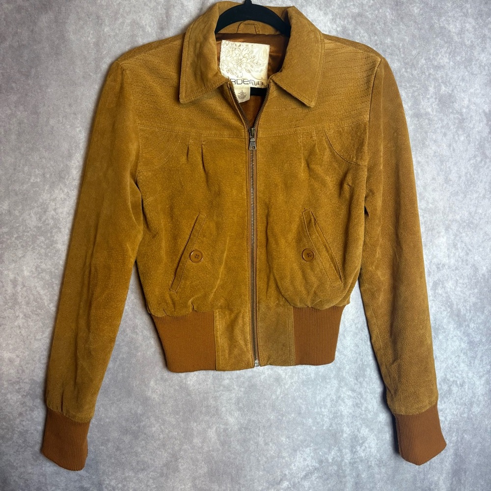 Arden B Brown Corduroy Bomber Jacket